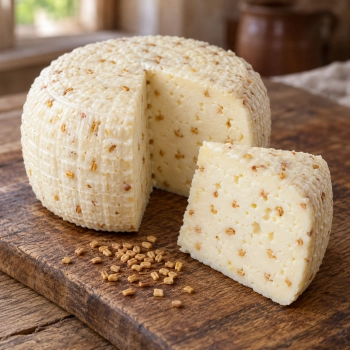 Swojski ser podpuszczkowy z kozieradką niewędzony 350g